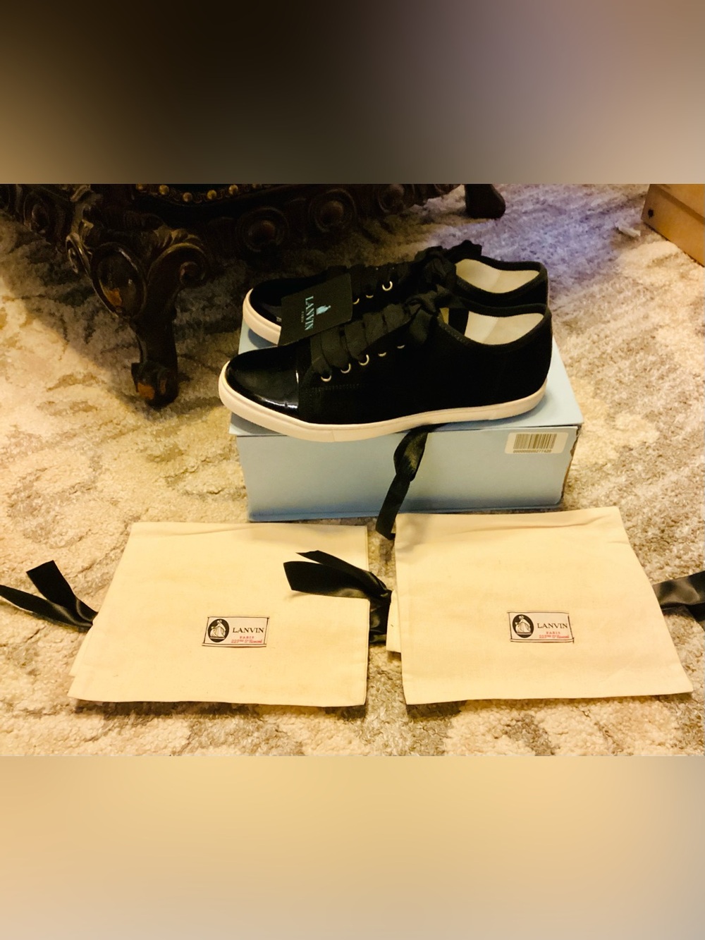 Lanvin Black & White Low-Top Women’s Sneakers
